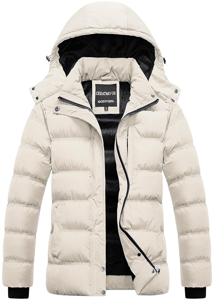 Amazon.com: CREATMO US Women's Hooded Medium Weight Winter